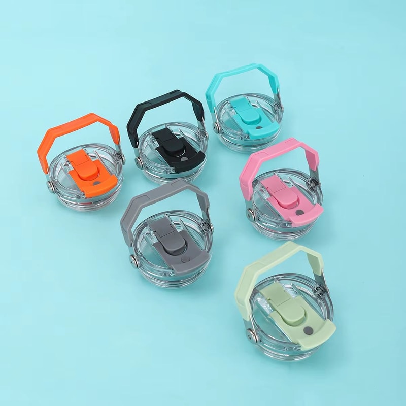 30 Oz Double Drinking Cap LeakProof Portable Car Cup With Handle Transparent Insulated Lid 0