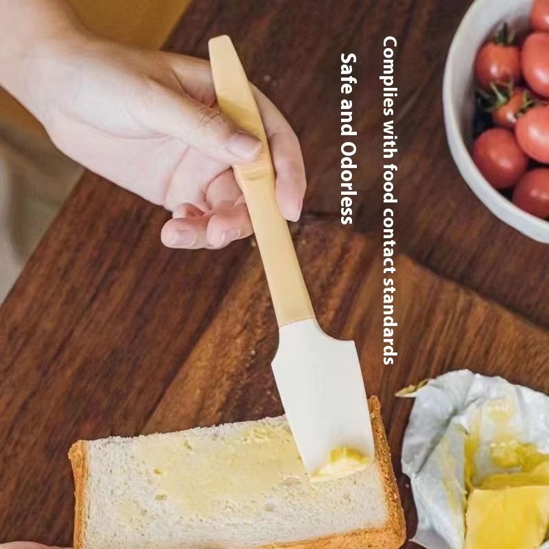 Household TwoinOne HighTemperature Resistant Silicone Baking Spatula For Cream Jam And Butter 4