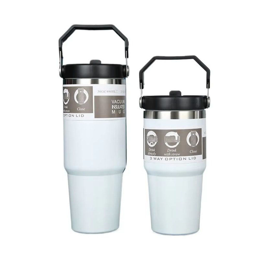 American Simple Solid Color Stainless Steel Thermos Portable Water Cup With Thermal Insulation 8