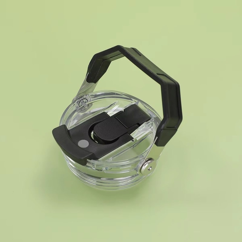 Car Cup With Double Drinking Cap LeakProof Portable Water Bottle With Handle And Transparent Straw 7