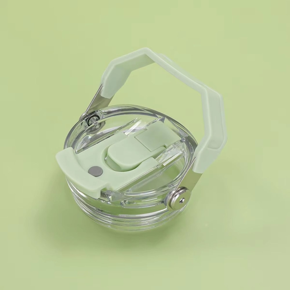 Car Cup With Double Drinking Cap LeakProof Portable Water Bottle With Handle And Transparent Straw 11