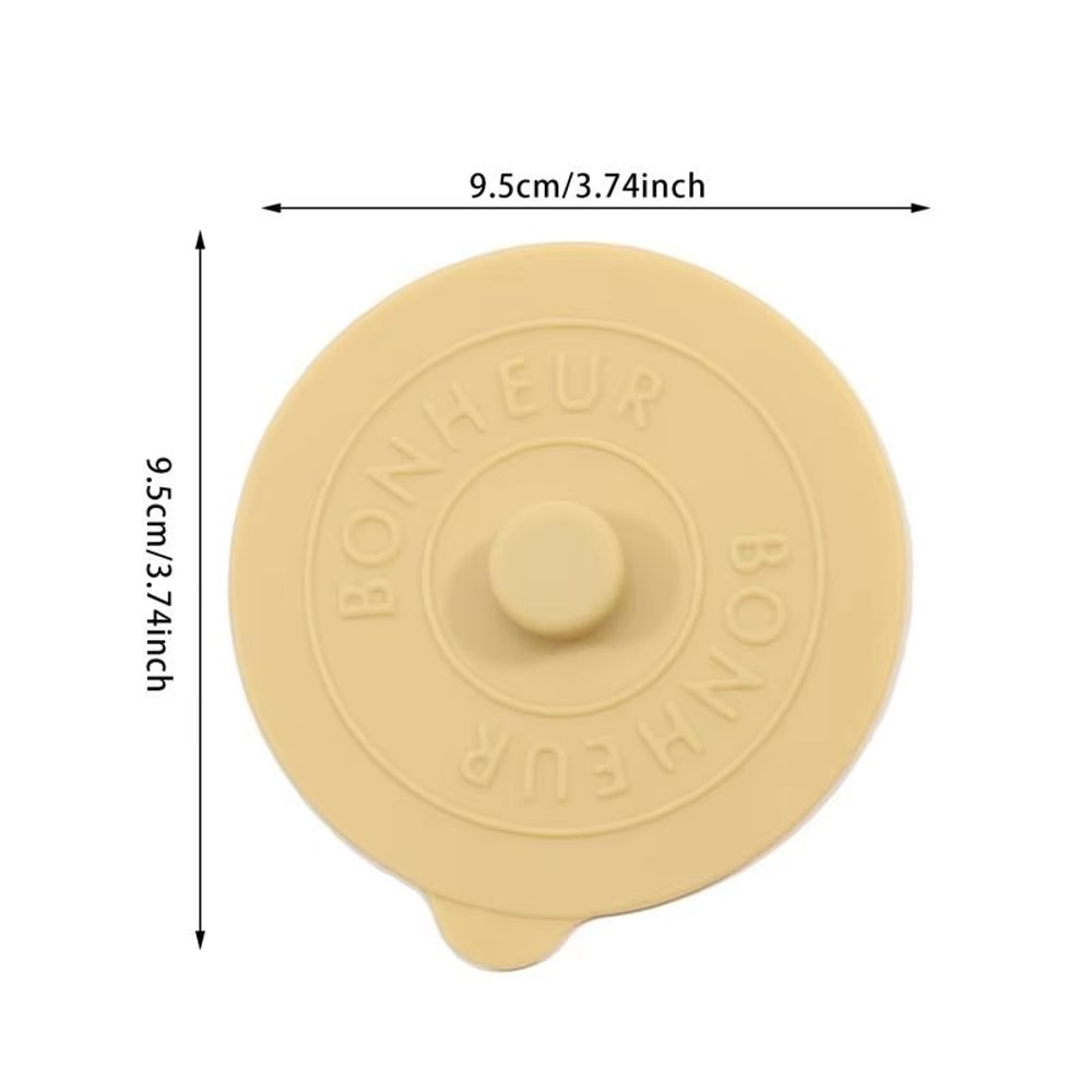 Simple Solid Color Concave Embossed Letter Silicone Rubber Integrated Water Cup Dust Cover Lid 4