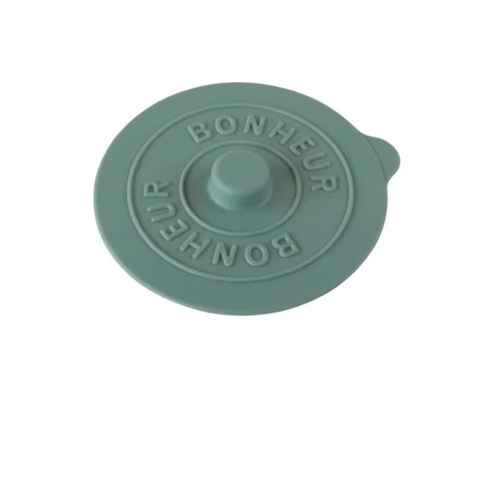 Simple Solid Color Concave Embossed Letter Silicone Rubber Integrated Water Cup Dust Cover Lid 6