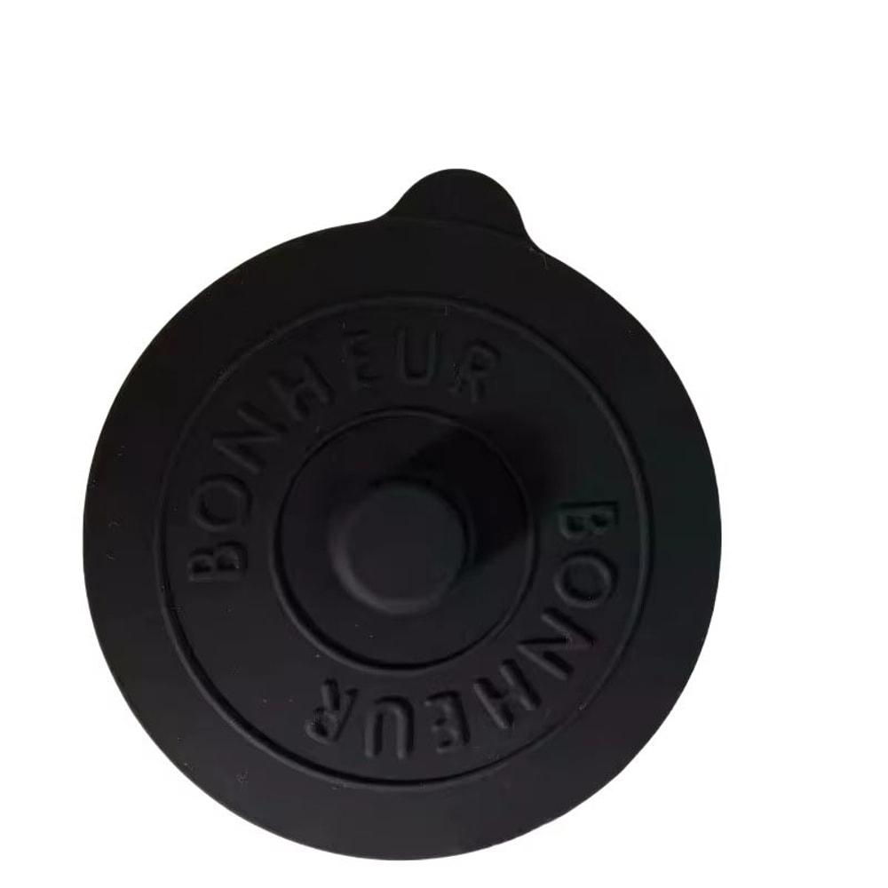 Simple Solid Color Concave Embossed Letter Silicone Rubber Integrated Water Cup Dust Cover Lid 7