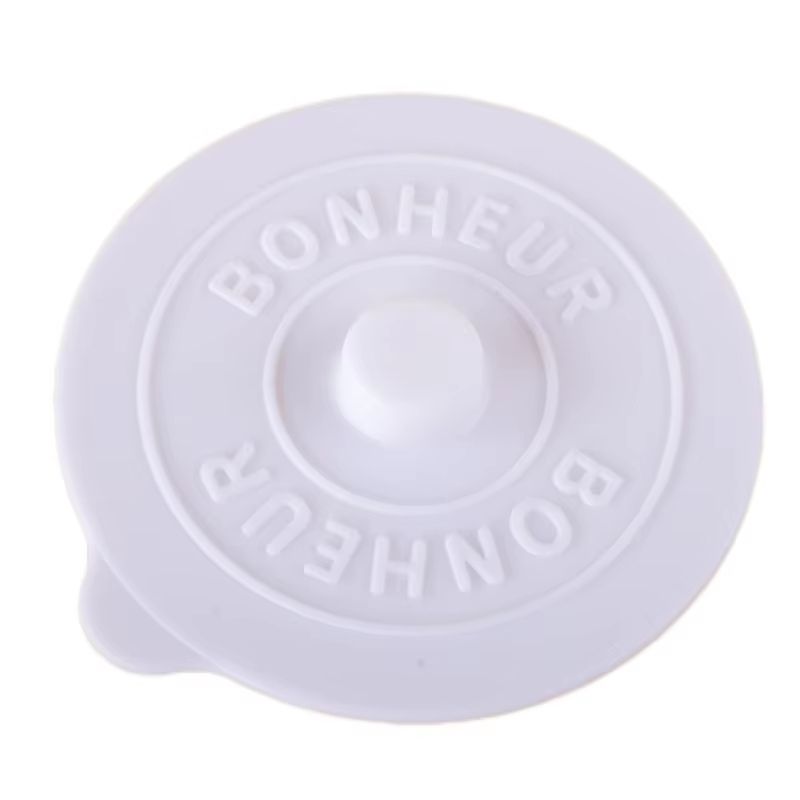 Simple Solid Color Concave Embossed Letter Silicone Rubber Integrated Water Cup Dust Cover Lid 9