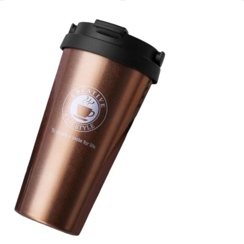 New American Simple Coffee Cup Portable Office DoubleLayer Vacuum Thermos Cup With Rope Seamless Li 10