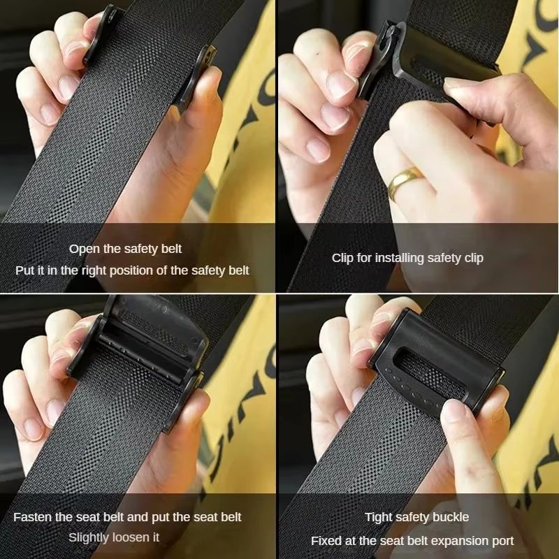 Car Safety Seat Belt Buckle Clip Adjuster Relax Shoulder Neck Strap Stopper Clip Car Accessory 4