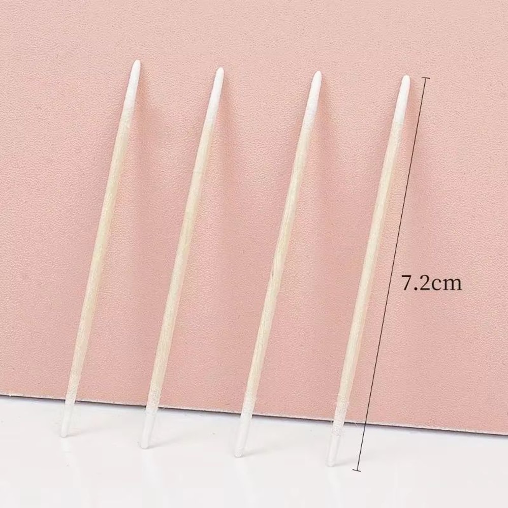 Disposable UltraSmall Cotton Swab Brush LintFree Micro Wood Makeup Brushes And Eyelash Extension Gl 2