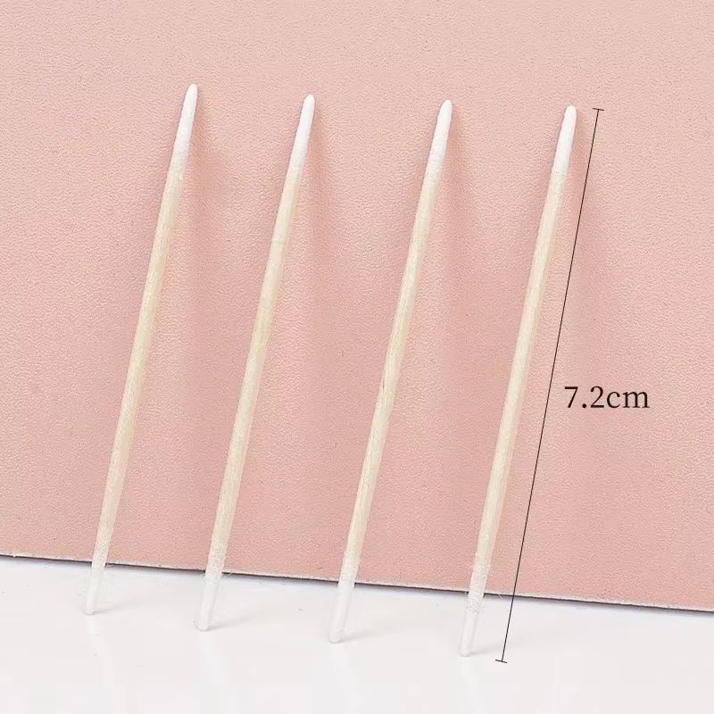 Disposable UltraSmall Cotton Swab Brush LintFree Micro Wood Makeup Brushes And Eyelash Extension Gl 2