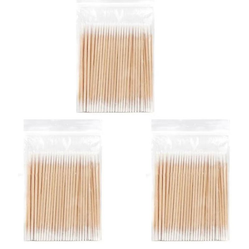 Disposable UltraSmall Cotton Swab Brush LintFree Micro Wood Makeup Brushes And Eyelash Extension Gl 8