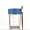 HighValue Oat Cup Transparent Glass With Lid Spoon And Scale MultiColor Breakfast Cup 9