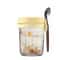 HighValue Oat Cup Transparent Glass With Lid Spoon And Scale MultiColor Breakfast Cup 8