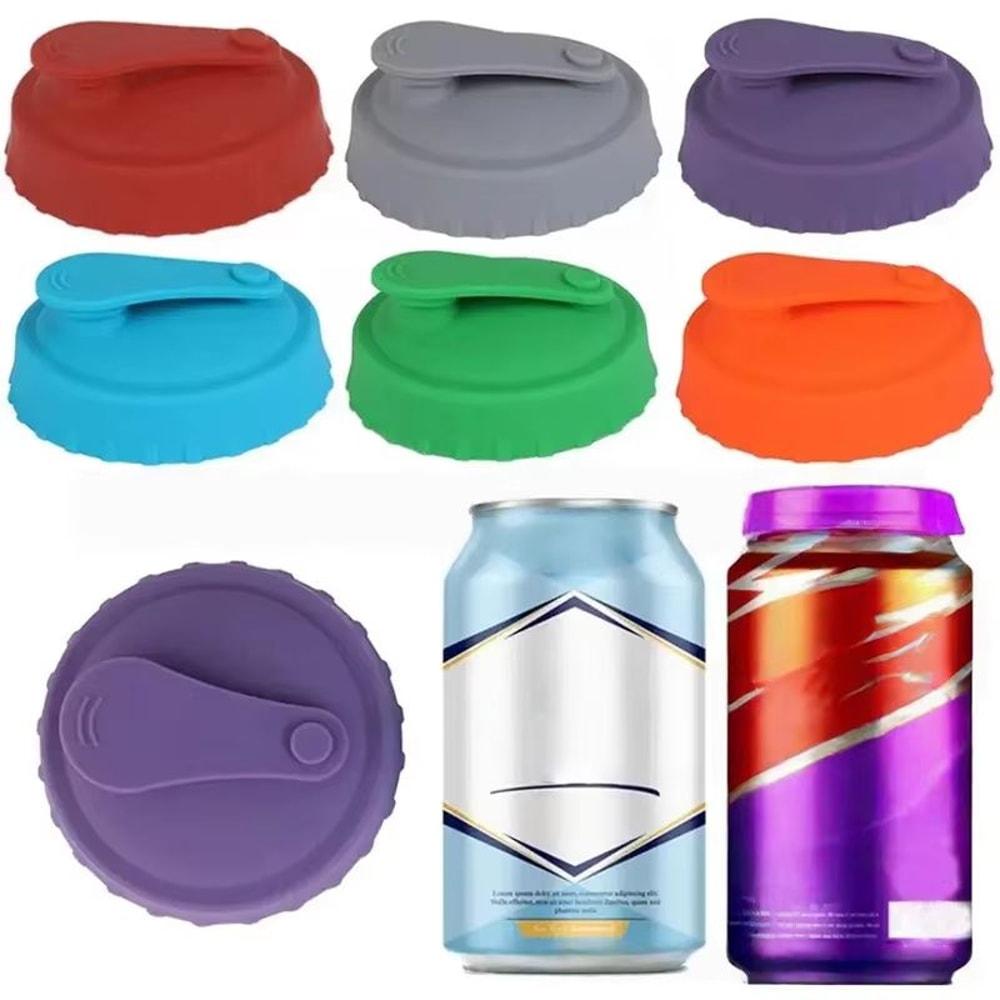 BestSelling Silicone Lids For Cans Soda Cans Cups Cola Seals And Beer Bottles Reusable Easy To Use 0