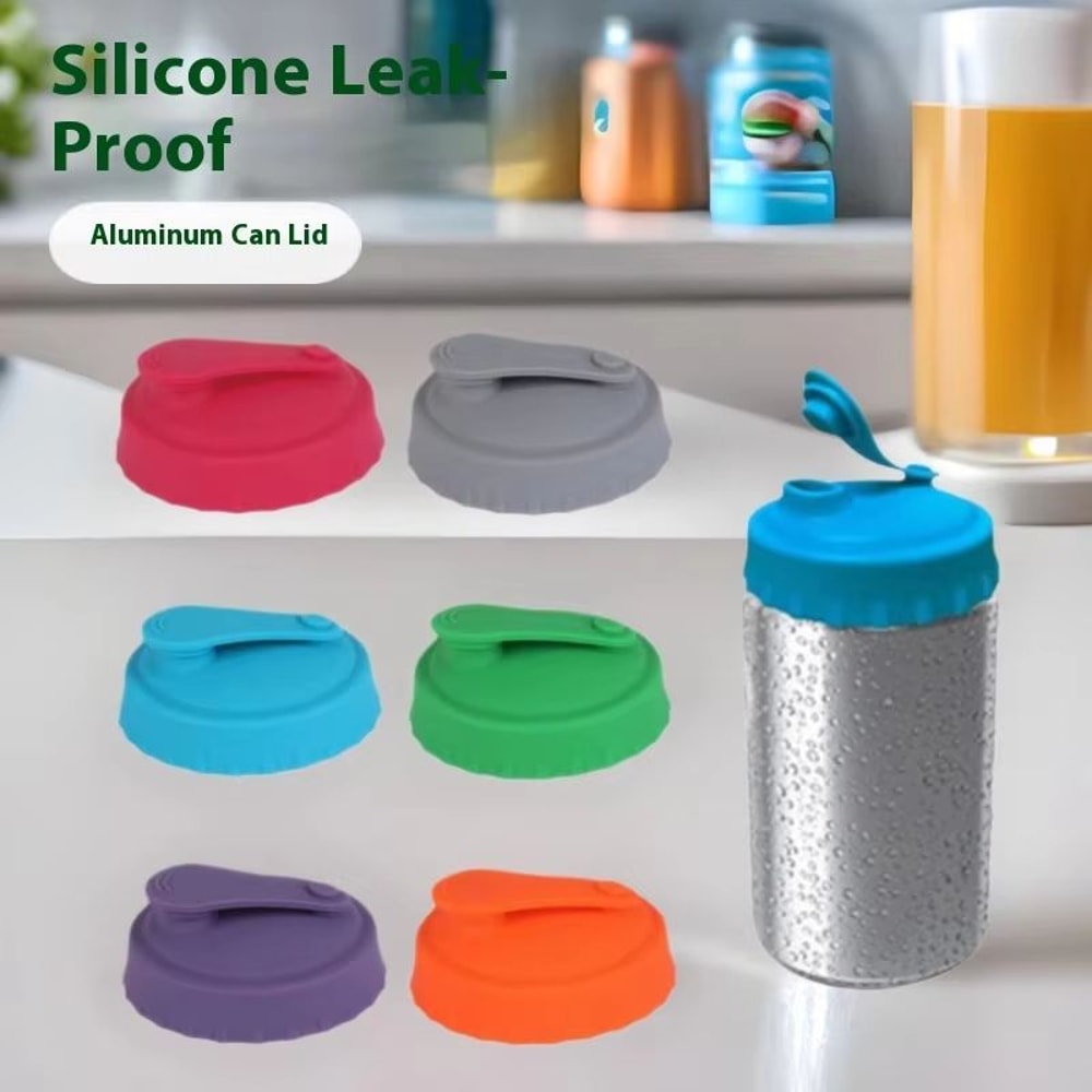 BestSelling Silicone Lids For Cans Soda Cans Cups Cola Seals And Beer Bottles Reusable Easy To Use 1