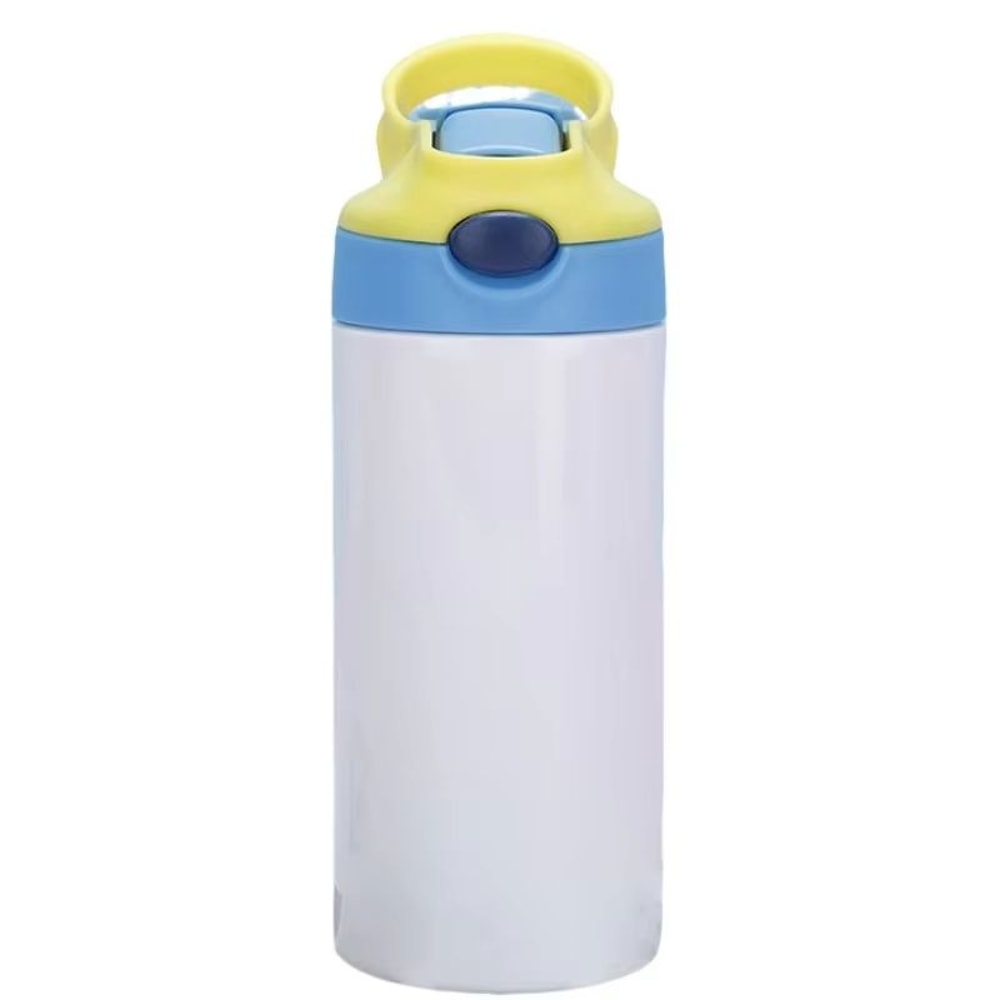 Outdoor Simple Solid Color Stainless Steel Vacuum Thermos Cup With Straw Handle Childrens Portable 9