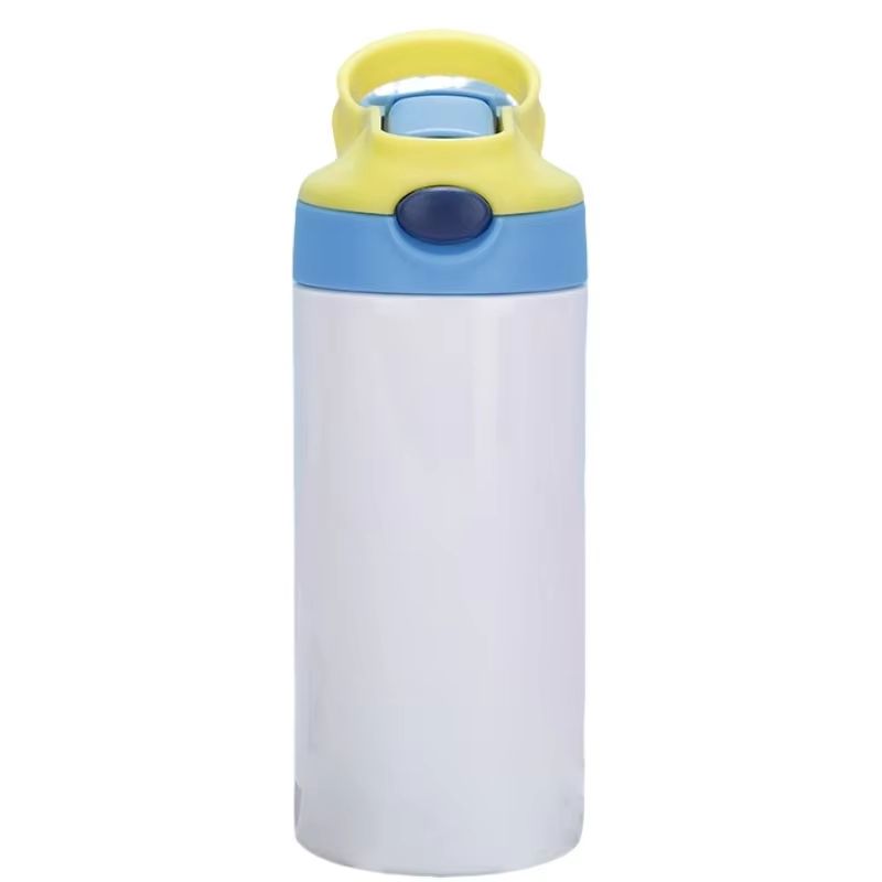 Outdoor Simple Solid Color Stainless Steel Vacuum Thermos Cup With Straw Handle Childrens Portable 9