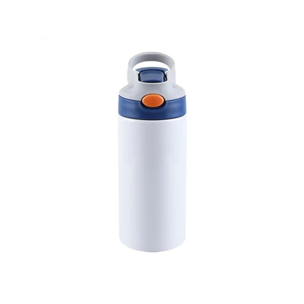 Outdoor Simple Solid Color Stainless Steel Vacuum Thermos Cup With Straw Handle Childrens Portable 10