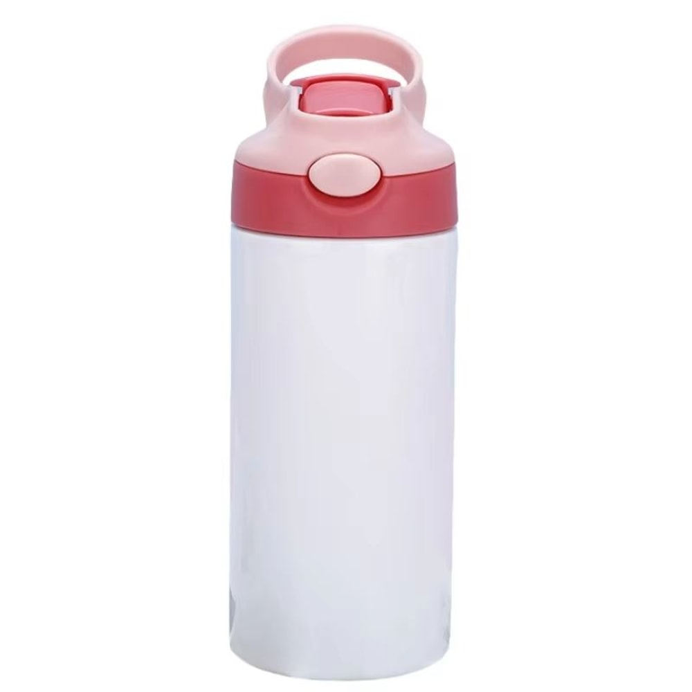 Outdoor Simple Solid Color Stainless Steel Vacuum Thermos Cup With Straw Handle Childrens Portable 6