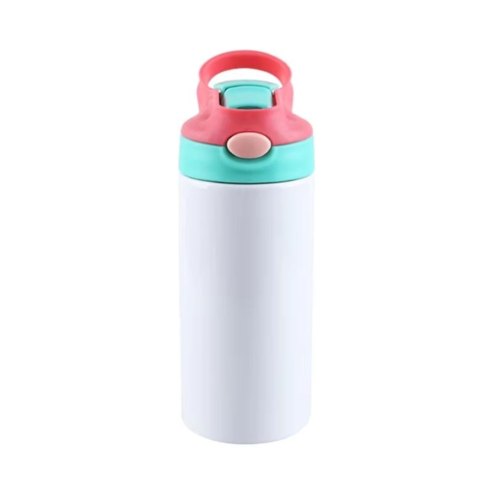 Outdoor Simple Solid Color Stainless Steel Vacuum Thermos Cup With Straw Handle Childrens Portable 7