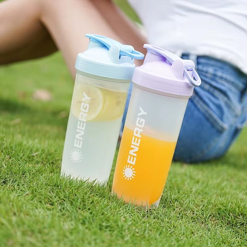 Summer LargeCapacity Shaker Cup Outdoor Fitness Milkshake Cup ShockResistant With Stirring Ball Sc 3