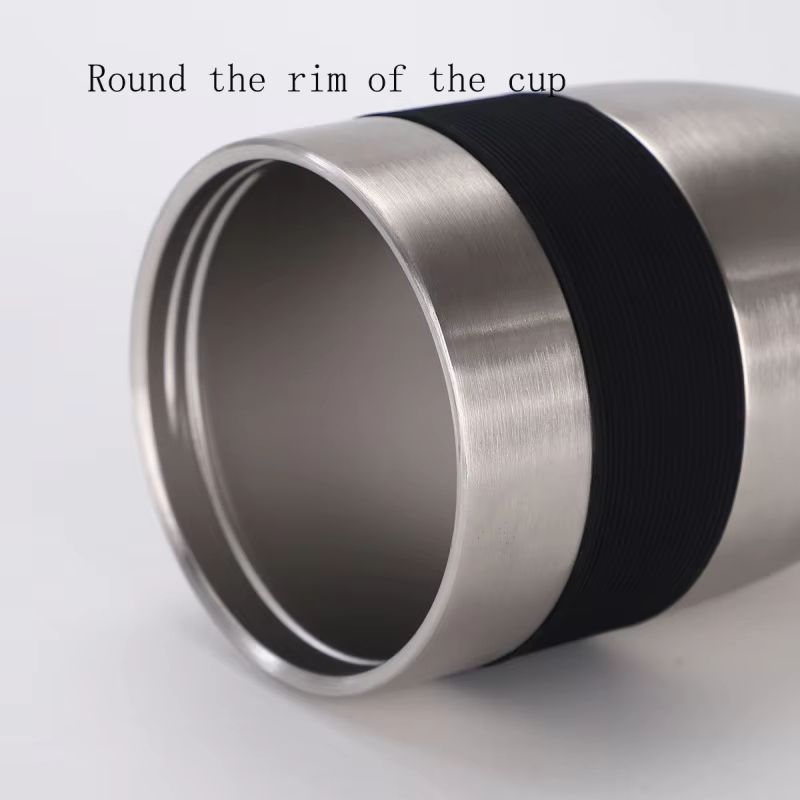 New DoubleLayer Vacuum Stainless Steel Thermos Cup Direct Drinking Coffee Cup With Lid AntiScaldin 5