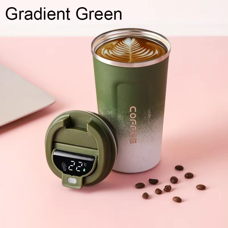 New Intelligent Temperature Measurement Stainless Steel Coffee Cup Solid Color Gradual Change Ther 2