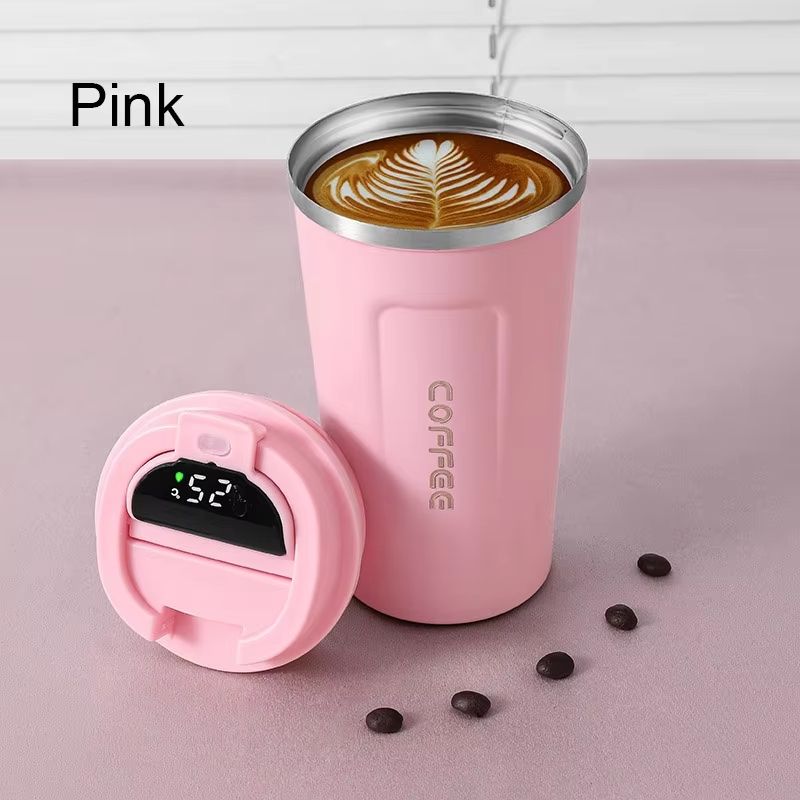 New Intelligent Temperature Measurement Stainless Steel Coffee Cup Solid Color Gradual Change Ther 3