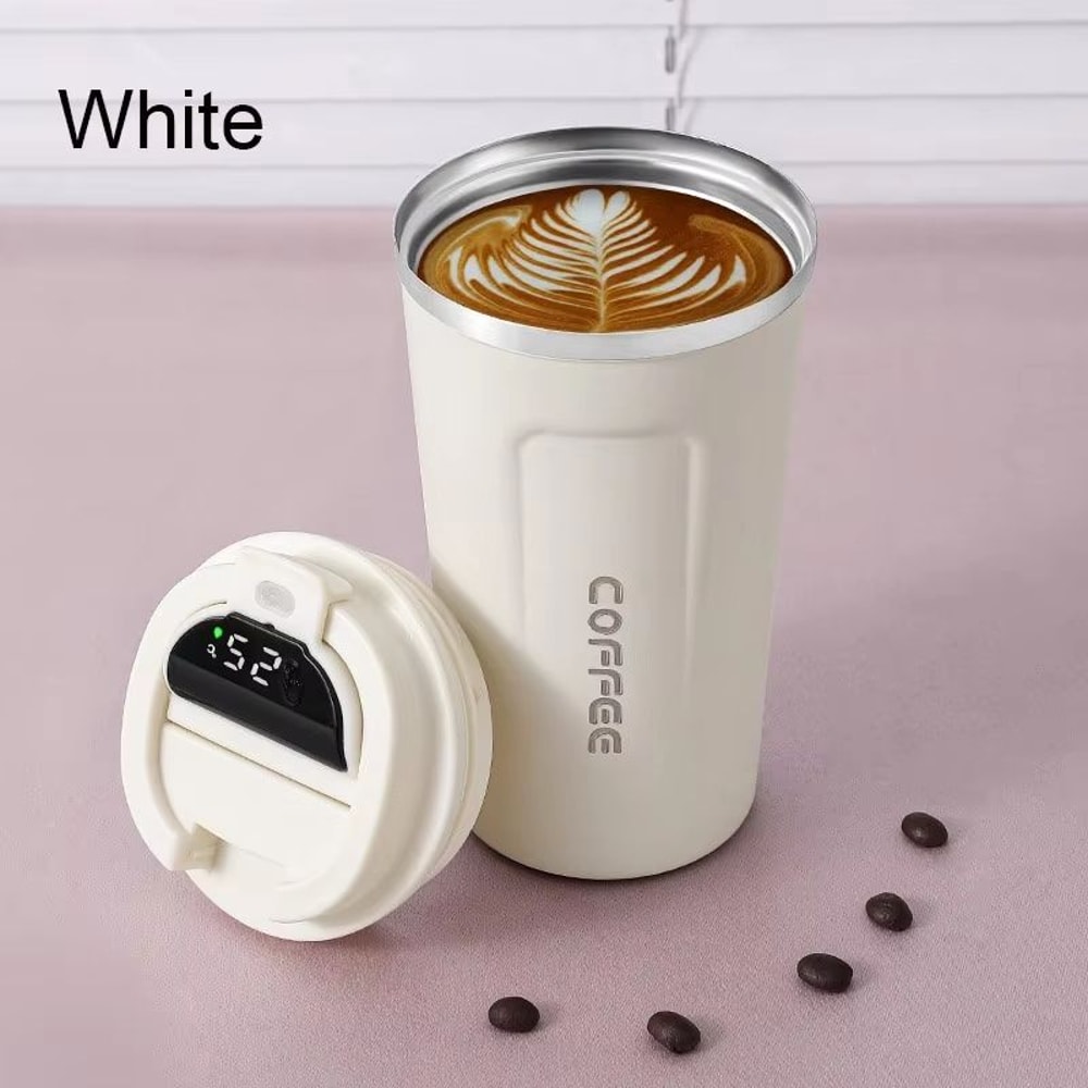 New Intelligent Temperature Measurement Stainless Steel Coffee Cup Solid Color Gradual Change Ther 4