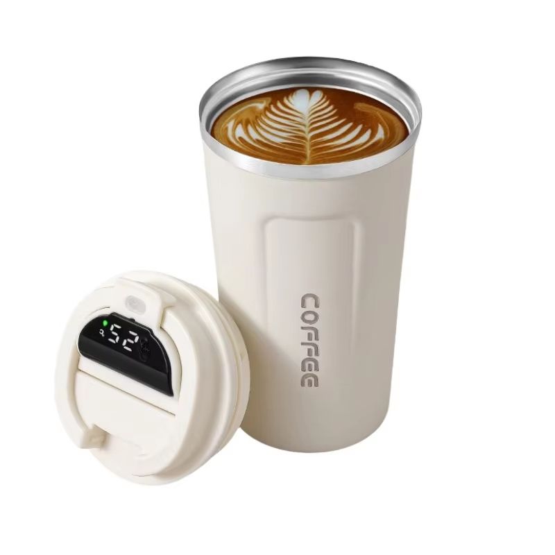New Intelligent Temperature Measurement Stainless Steel Coffee Cup Solid Color Gradual Change Ther 9