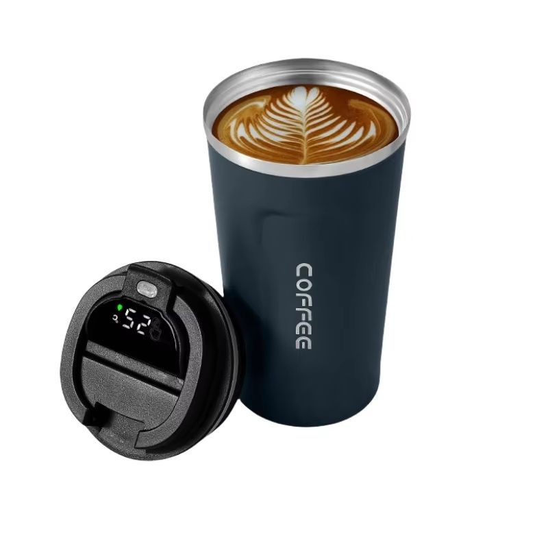 New Intelligent Temperature Measurement Stainless Steel Coffee Cup Solid Color Gradual Change Ther 11