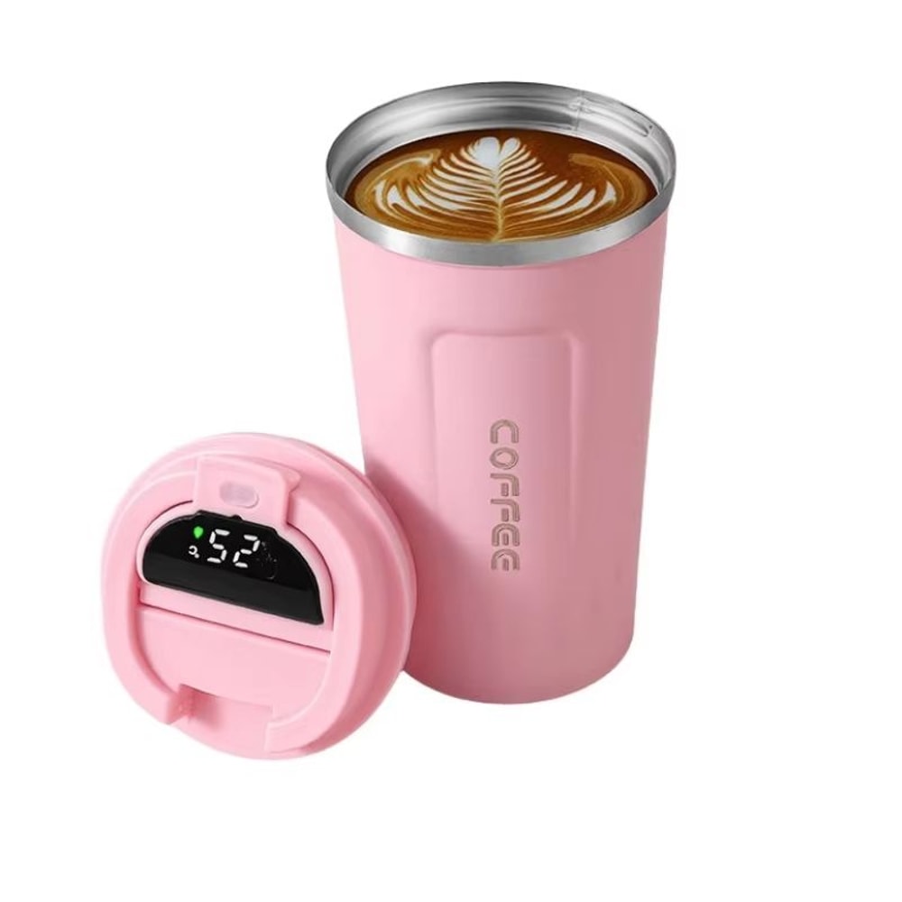 New Intelligent Temperature Measurement Stainless Steel Coffee Cup Solid Color Gradual Change Ther 8