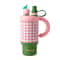 New Intelligent Checkered Stainless Steel Coffee Cup Portable Insulated Straw Cup With HighAppeara 6