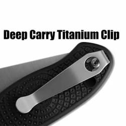 titanium pocket knife clip – lightweight waist clip replacement for para 3 folding knife