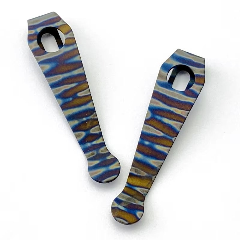 Titanium Pocket Knife Clip Lightweight Waist Clip Replacement For Para 3 Folding Knife 5