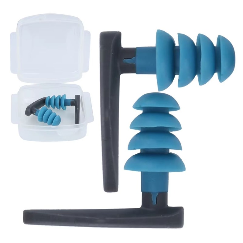 2PCS Waterproof Diving Earplugs Professional Elastic Soft Earplugs For Swimming Diving 1