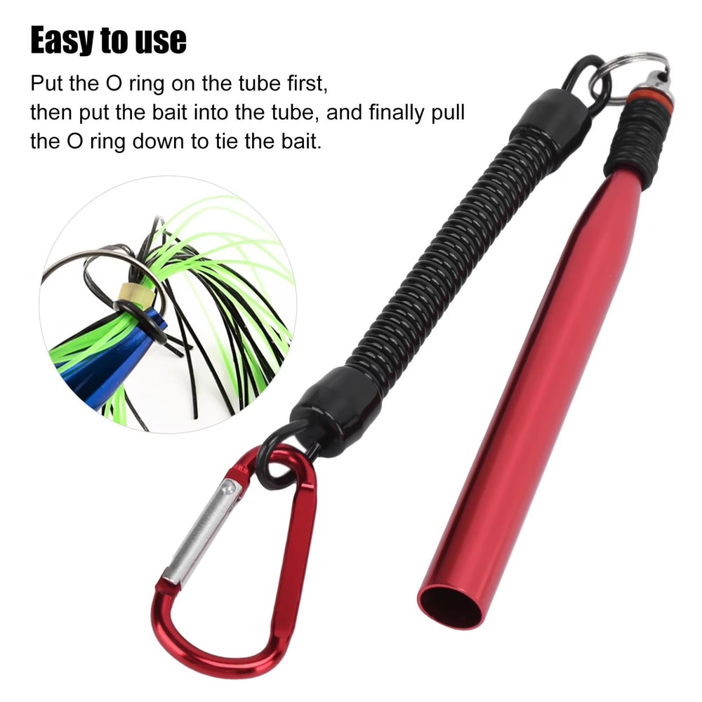 Aluminium Alloy Soft Baits Tool Wacky Worm Rig Tool With 100 ORings Fishing Accessories Kit 2