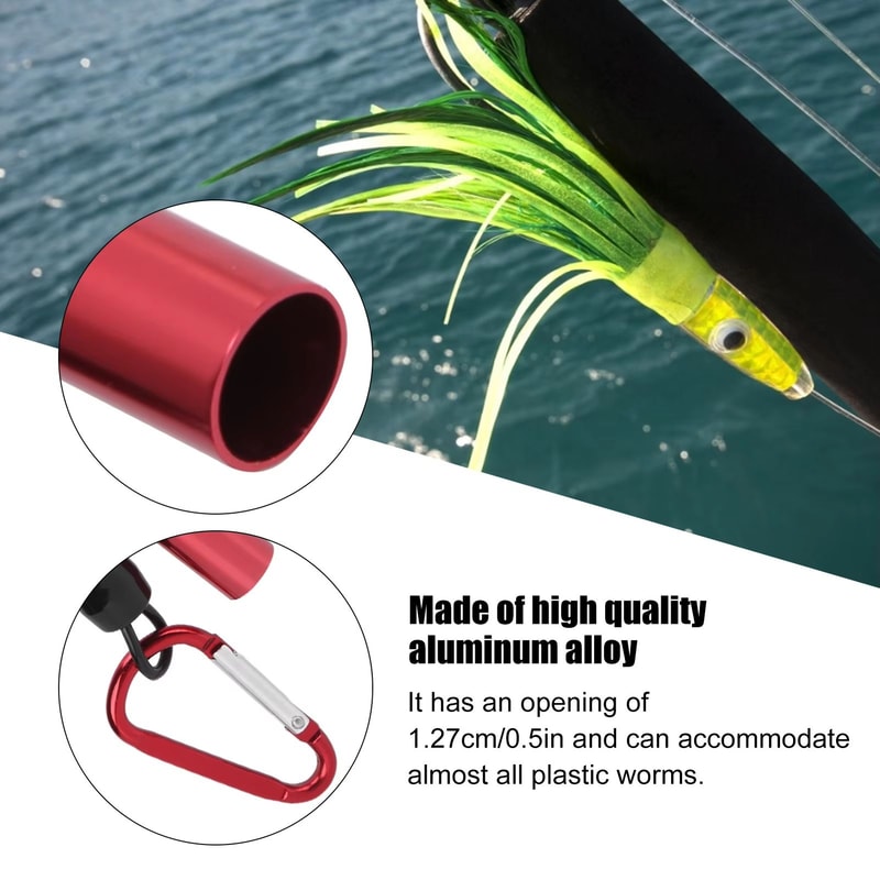 Aluminium Alloy Soft Baits Tool Wacky Worm Rig Tool With 100 ORings Fishing Accessories Kit 4