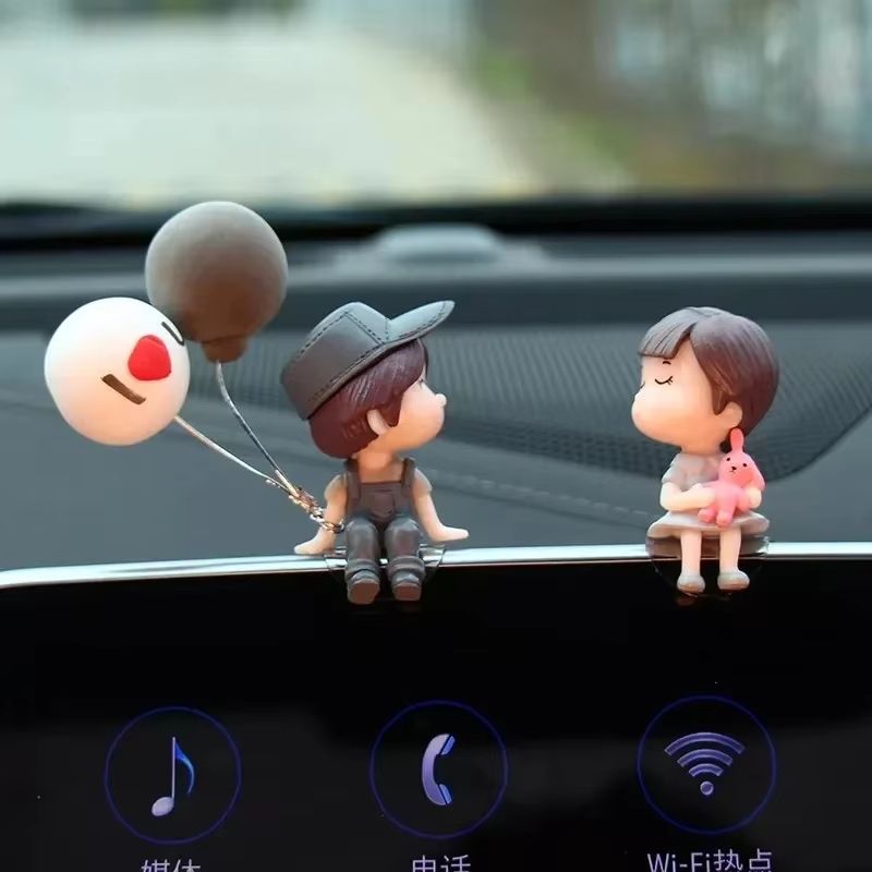 Car Interior Cute Cartoon Balloon Ornament Dashboard Decoration For Couples 12 Pcs 9