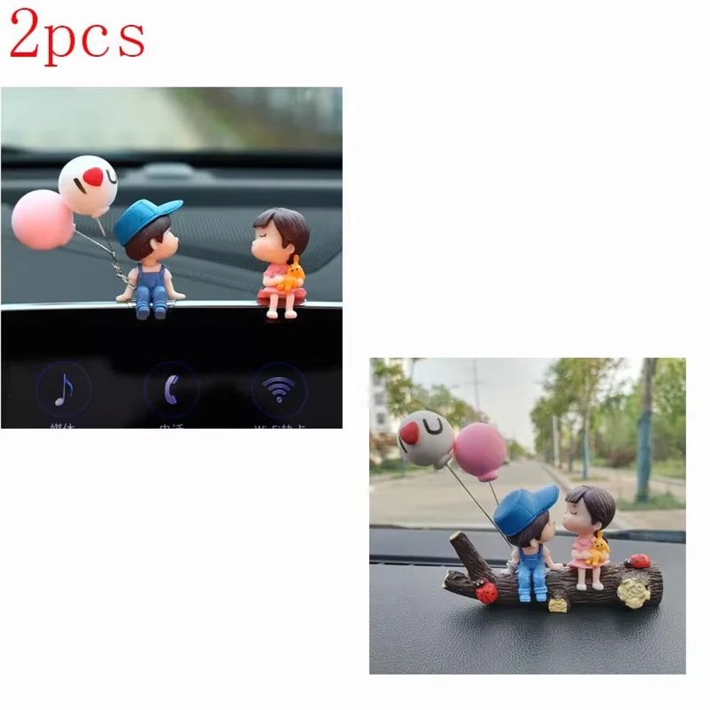 Car Interior Cute Cartoon Balloon Ornament Dashboard Decoration For Couples 12 Pcs 17