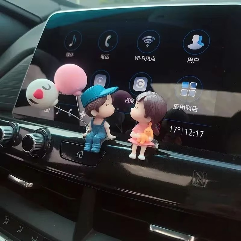 Car Interior Cute Cartoon Balloon Ornament Dashboard Decoration For Couples 12 Pcs 1