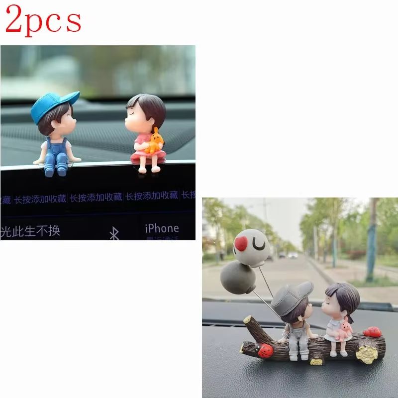 Car Interior Cute Cartoon Balloon Ornament Dashboard Decoration For Couples 12 Pcs 6