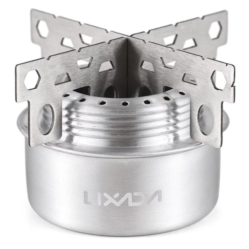 Portable Mini Aluminum Alloy Alcohol Stove With Lid Outdoor Camping Hiking Backpacking Cooking St 3