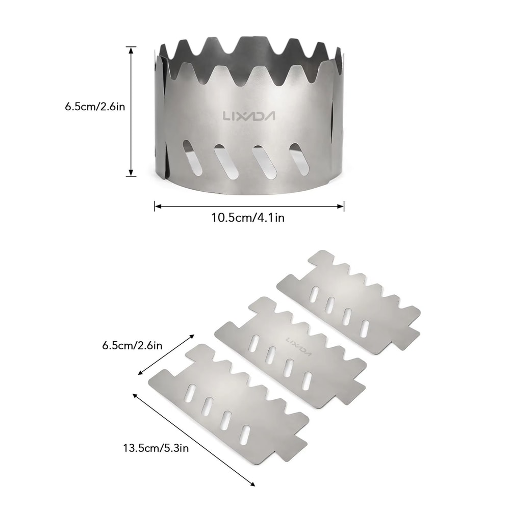 Portable Mini Aluminum Alloy Alcohol Stove With Lid Outdoor Camping Hiking Backpacking Cooking St 5
