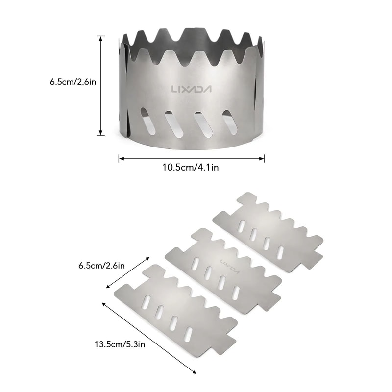 Portable Mini Aluminum Alloy Alcohol Stove With Lid Outdoor Camping Hiking Backpacking Cooking St 5