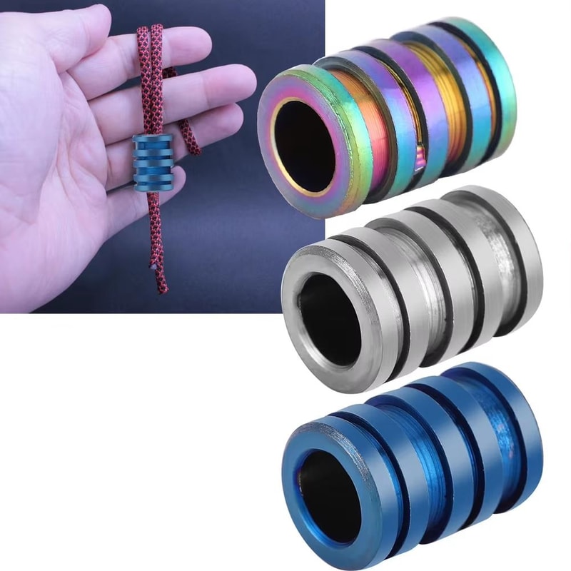 TC4 Alloy Knife Beads Pendant Large Outdoor Paracord And Lanyard Knife Charm 1