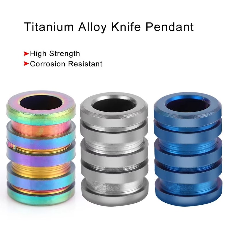 TC4 Alloy Knife Beads Pendant Large Outdoor Paracord And Lanyard Knife Charm 3