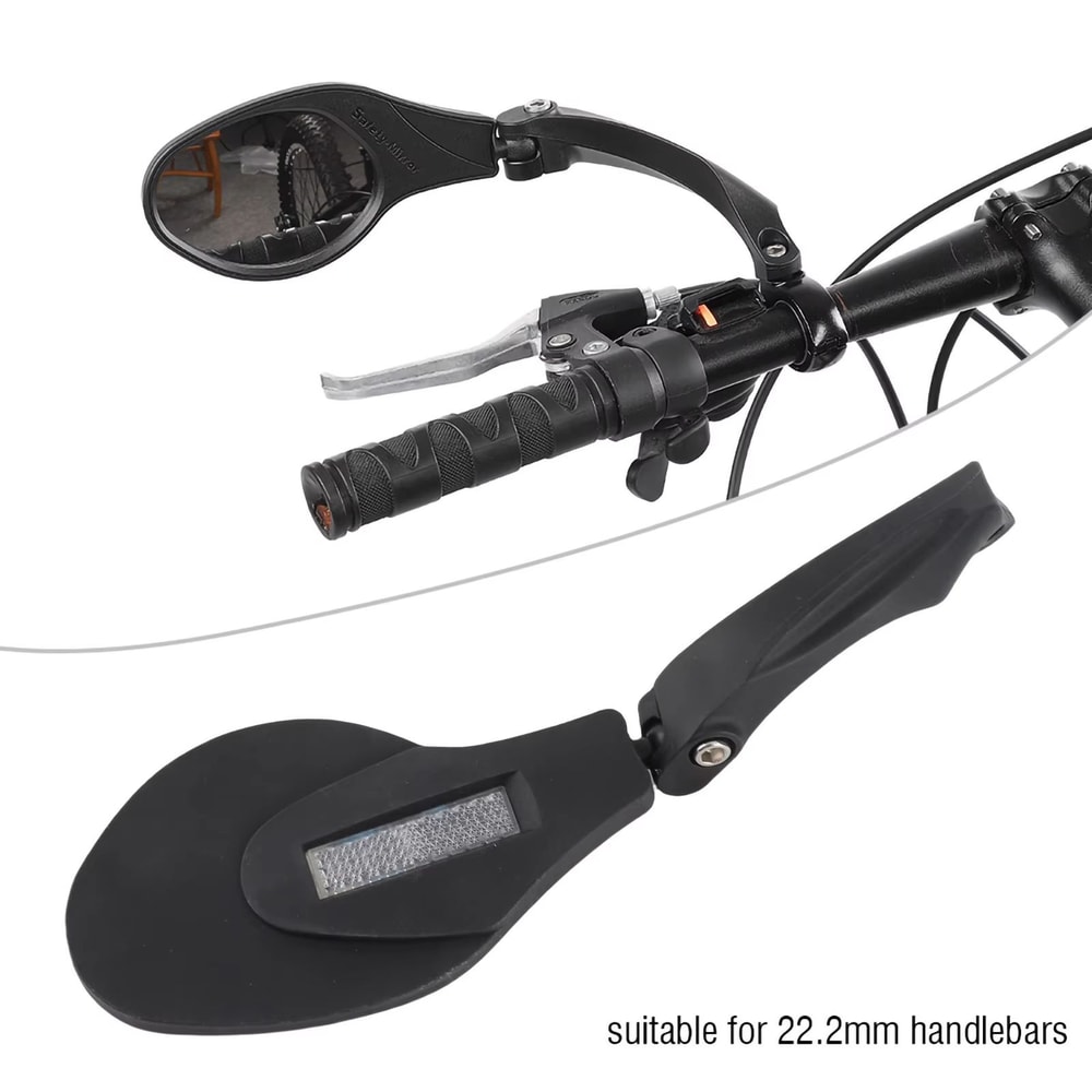 Bicycle Handlebar Rearview Mirror 360 Rotation LR Back View For Mountain And Road Bikes 222mm 4