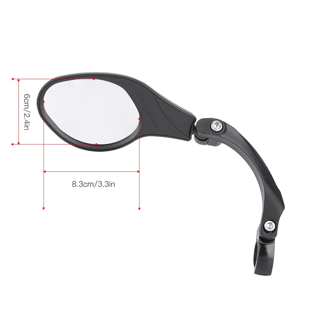 Bicycle Handlebar Rearview Mirror 360 Rotation LR Back View For Mountain And Road Bikes 222mm 5