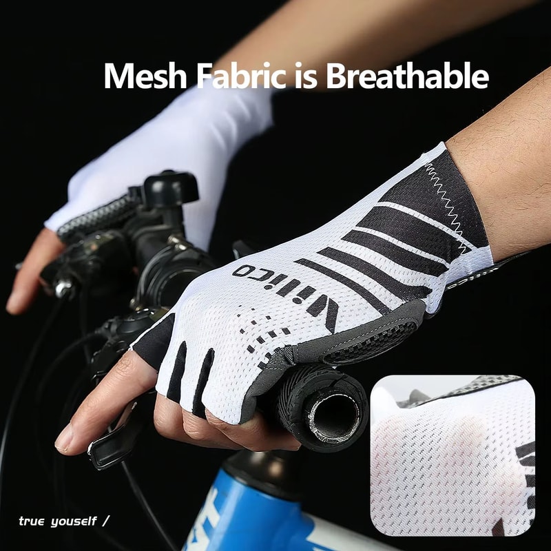 Unisex Breathable Antishock Cycling Gloves Half Finger Road Bike Gloves For Men And Women 5