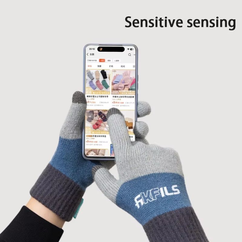 Winter Thicken Warm Sunflower Knitted Touch Screen Gloves For Women And Girls 1